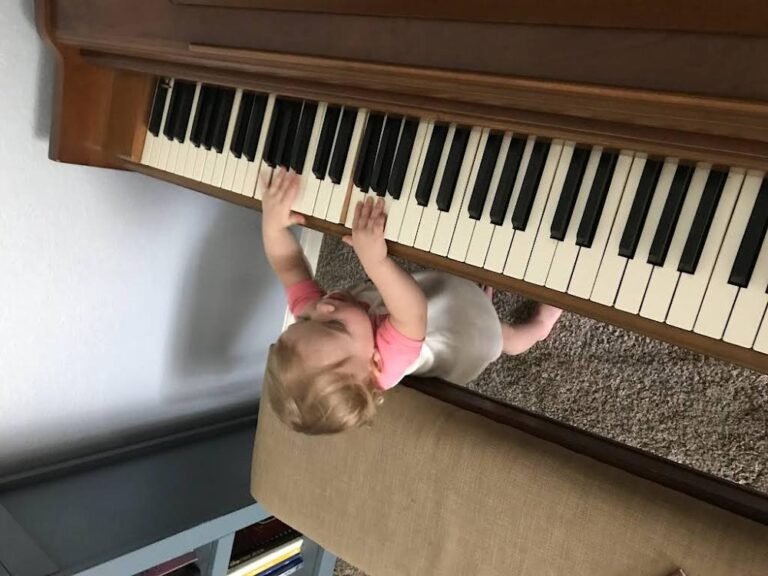 Toddler Playing Piano